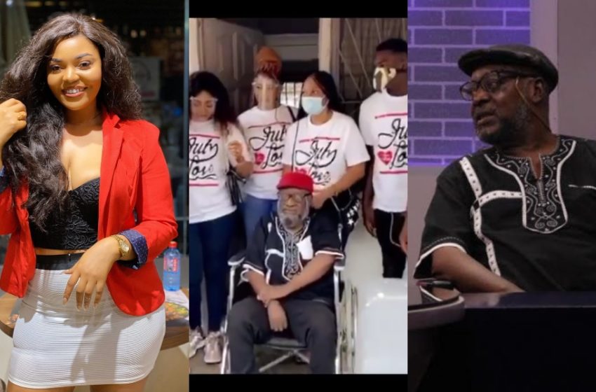 Actress Gifty Asante & Team Show Massive Love To Veteran Actor Kojo Dadson As They Donate To Him (Watch Video)
