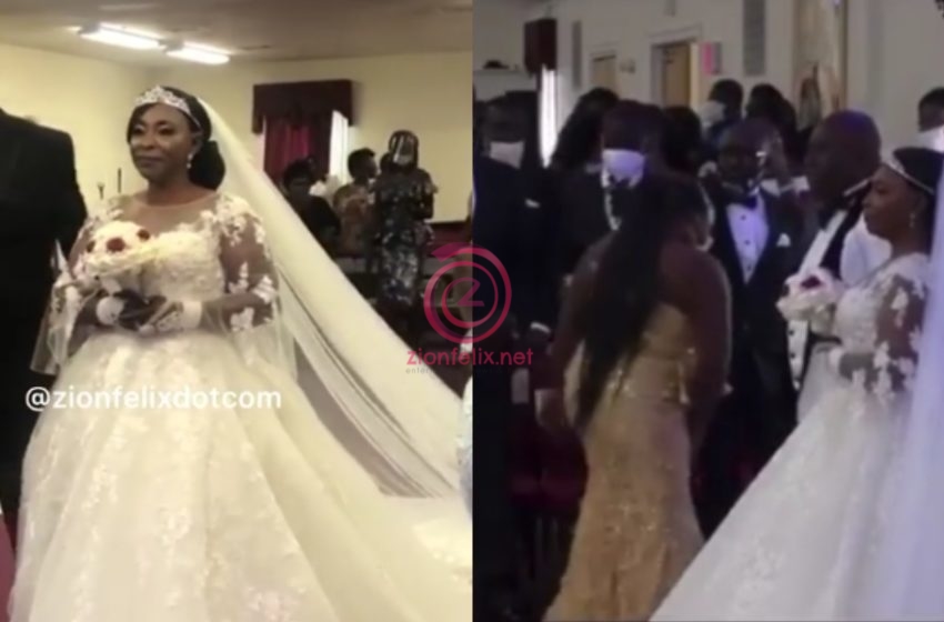 First Videos From Veteran Actress Kyeiwaa’s White Wedding Happening In America Surfaces Online (Watch)