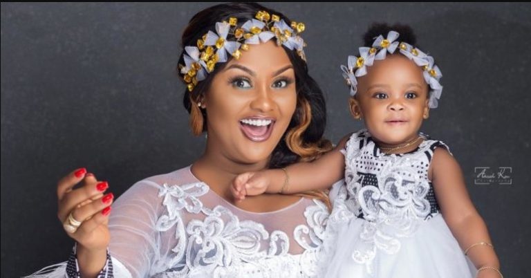 Nana Ama McBrown and Baby Maxin Exercise