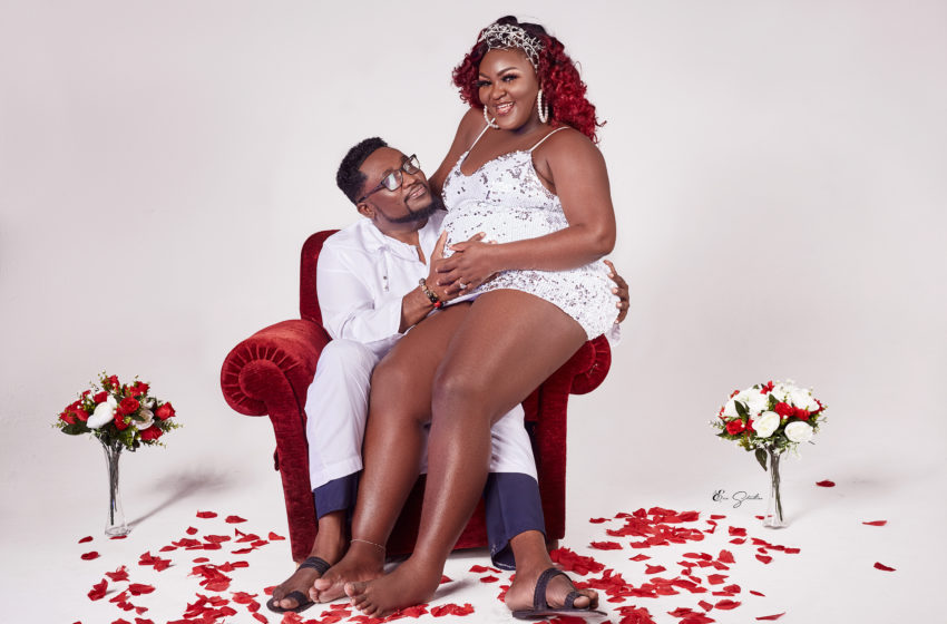 Popular On-Screen Personality AJ Pounds Drops Beautiful Baby Bump Photos With Handsome Husband (See)