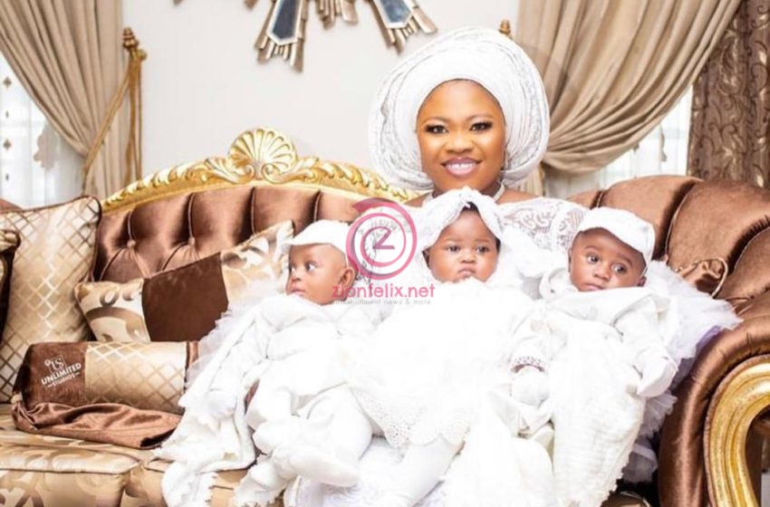 Rev Obofour’s Triplets Don Bhim Nation Branded T-Shirts As Bofowaa Dances To Putuu (Watch Video)