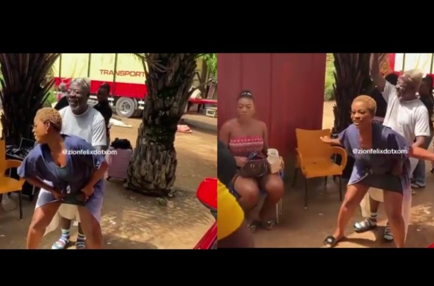 Oboy Siki Enjoys Himself On The Set Of Cocoa TV Series As Lady With “Huge Tundra” Twerks For Him (Watch Video)