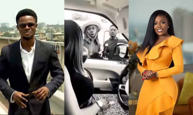 First Photos Of 2Kay, The Street Hawker Nana Aba Helped Looking Very Dapper And Fresh Surface Online As He Reports For Work
