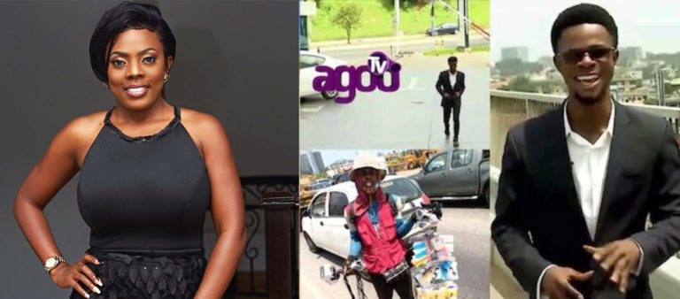 Touching! Nana Aba Anamoah Turns Popular Street Hawker She Met Recently Into A TV Presenter – VIDEO
