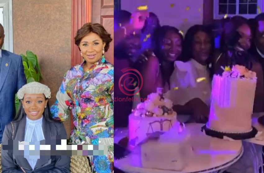 Videos From The Plush Graduation Party Organized For Dr. Ernest Ofori Sarpong’s Daughter, Mandy After Graduating From Law School Hits Online