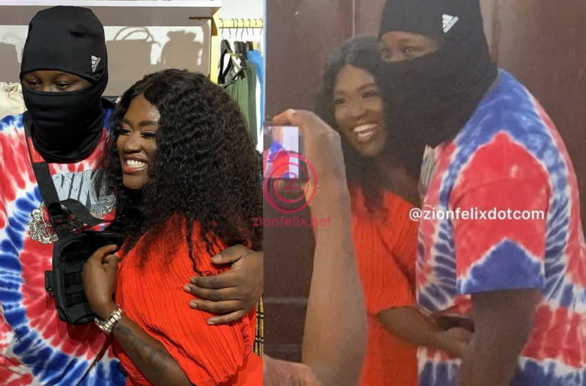Couple Goals! Medikal And His Wife, Fella Makafui Romance Publicly As She Opens New Shop (Videos)