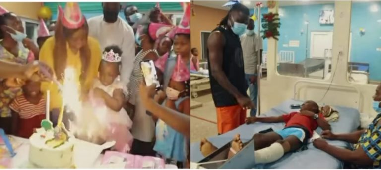 Stonebwoy Pays Bills Of Children Admitted At 37 Military Hospital As His Daughter-Jidula Marks Her 3rd Birthday (+Video)