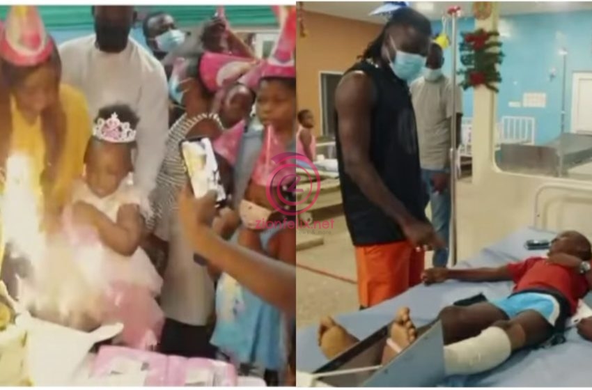 Stonebwoy Pays Bills Of Children Admitted At 37 Military Hospital As His Daughter-Jidula Marks Her 3rd Birthday (+Video)