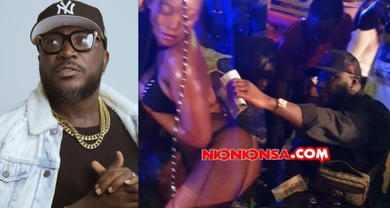 Nhyiraba Kojo Blows Wads Of Money On Tw3rk!ng str!ppers At D-Black’s Pool Party (Video)