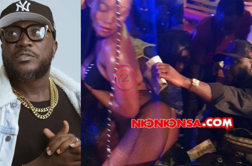 Nhyiraba Kojo Blows Wads Of Money On Tw3rk!ng str!ppers At D-Black’s Pool Party (Video)