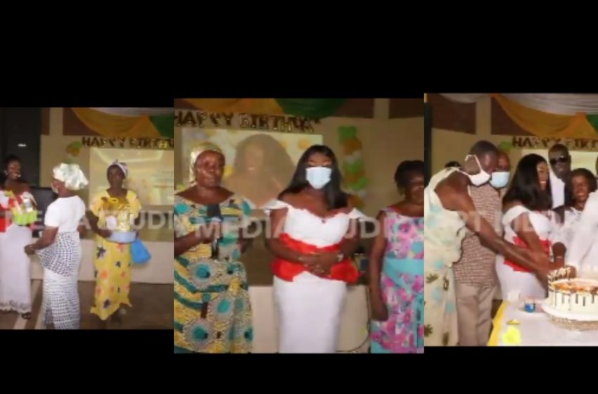Emelia Brobbey Puts Huge Smiles On The Faces Of Widows In Akim Swedru As She Donates To Them (Watch Video)