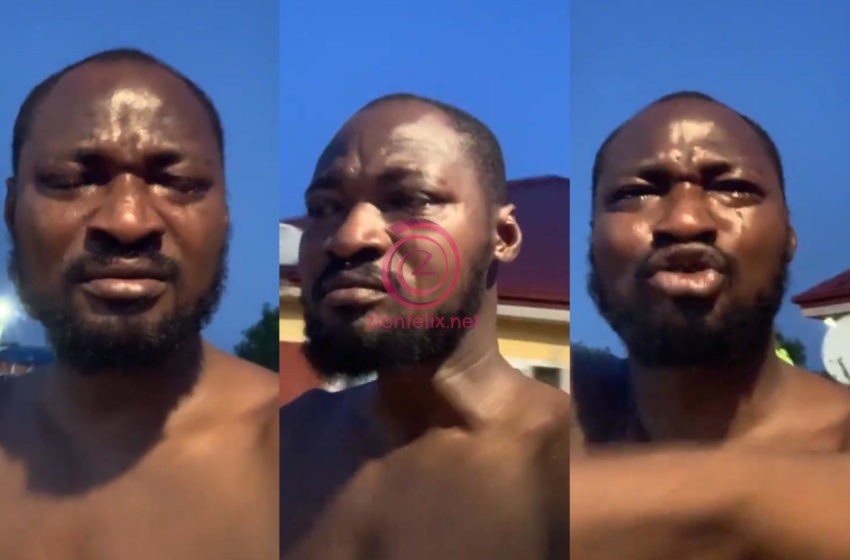 “Ghana Police Mo Maame Tw3” – Funny Face Says As He Weeps Uncontrollably And Talks About How Police Officers Beat Him (Video)