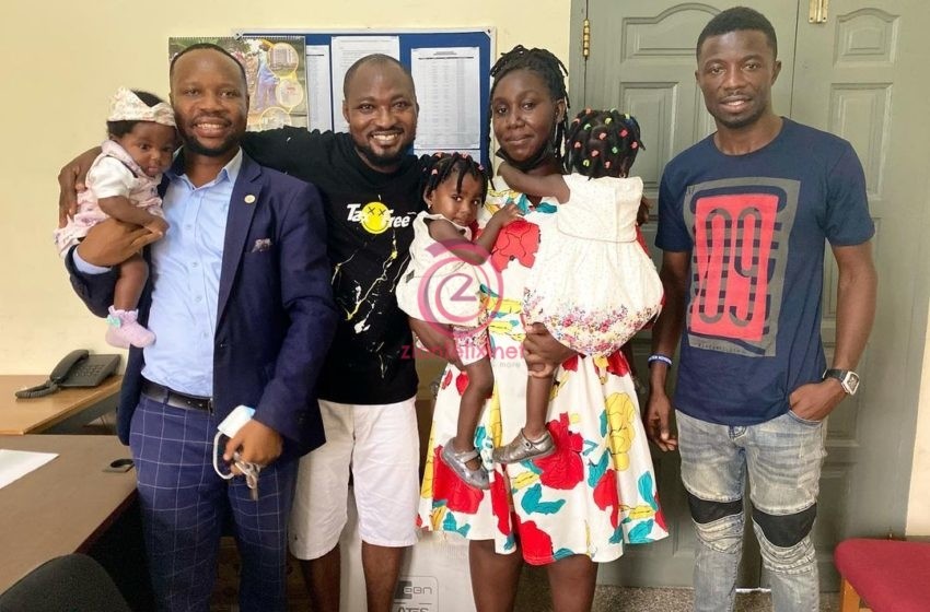 Revealed! Actor Kwaku Manu Is The One Behind Funny Face And His Baby Mama + Kids Reunion (Photos)