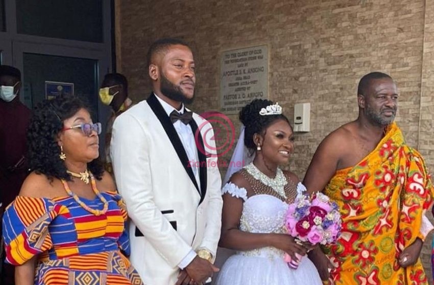 See The Adorable Photos From Abena Moet And Hubby’s White Wedding