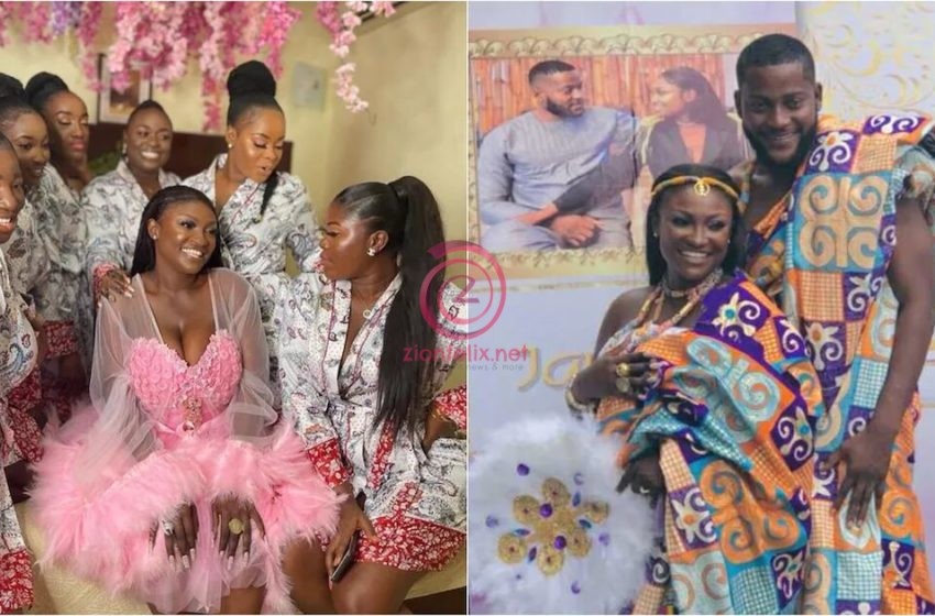 Watch Video Of The Heart-melting Moment Abena Moet Told Her Dad She Loves Her Hubby At Their Traditional Marriage Ceremony