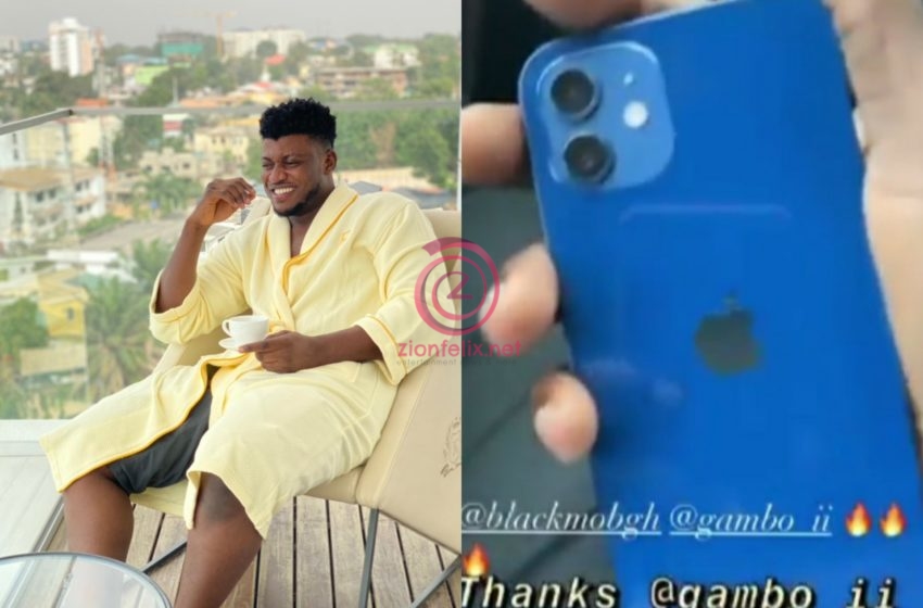 Gambo Gifts DJ Mensah A Tear Rubber IPhone 12 With Ghc 2,000 For Credit (Video)