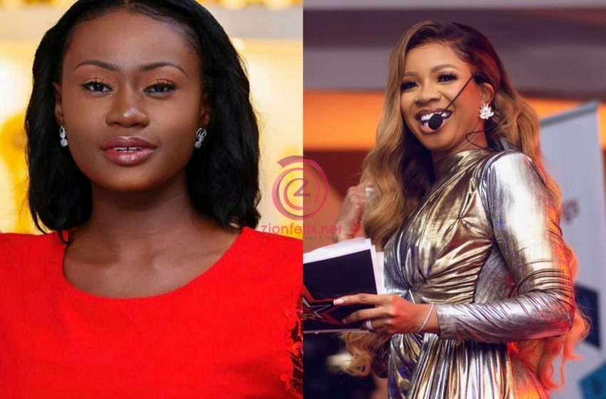 “Welcome Home To The Winning Team” – Serwaa Amihere Happily Says As She Welcomes Natalie Fort To GhOne TV With A Kiss (Video)