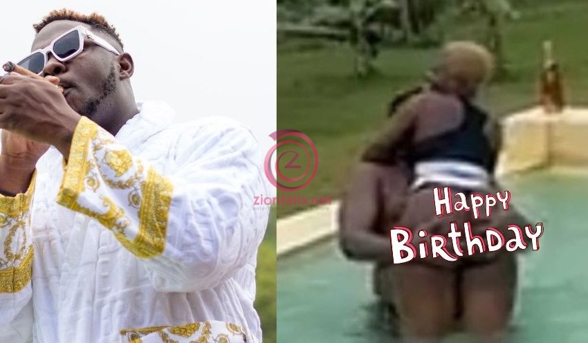 Medikal Grabs Fella Makafui’s Heavy Tundr@ Bakka As They Go Swimming On His Birthday Today (Video)