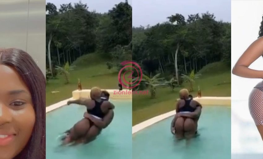 Medikal Shares Photo Showing The Full Circumference Of His Wife, Fella Makafui’s Big ‘Back’ When He Grabbed It In A Pool On His Birthday Online