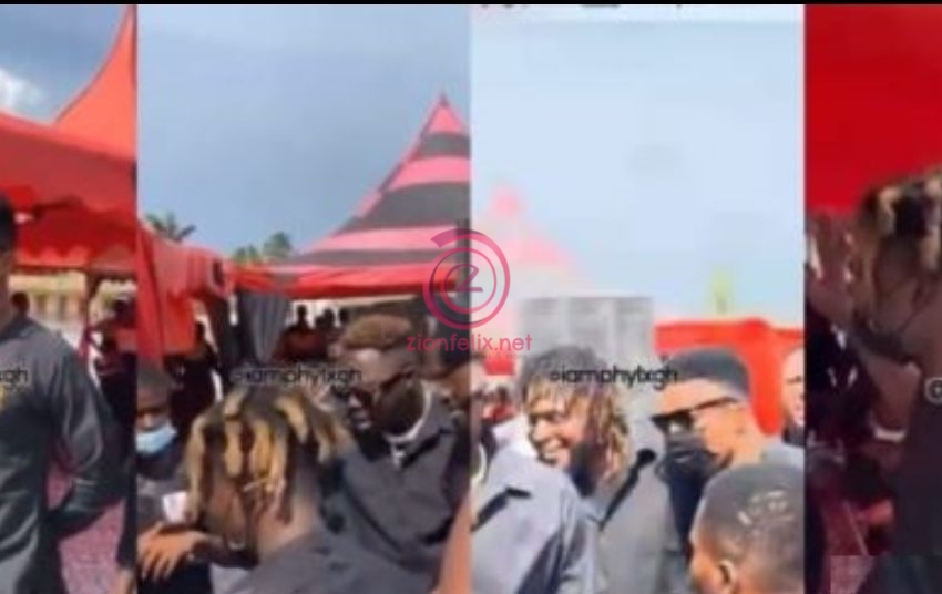 VIDEO: Medikal, Kofi Kinaata, Dope Nation And Other Stars Storm Quamina MP’s Father’s Funeral To Mourn With Him