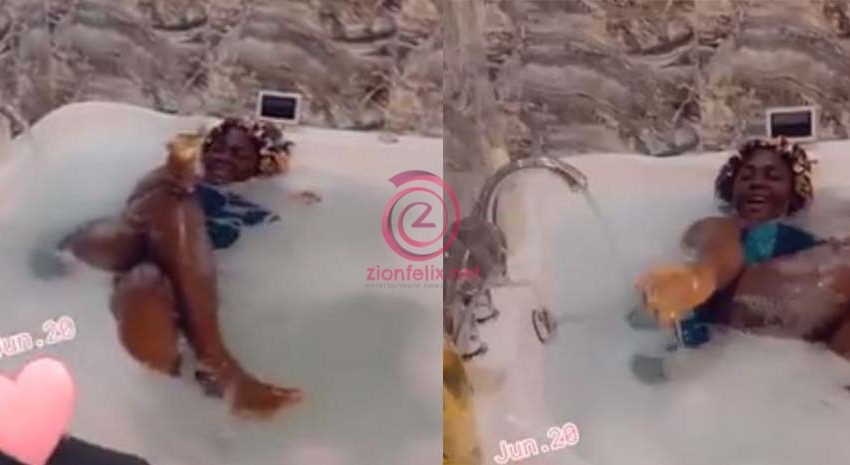 Tracey Boakye Shares Video Of Herself Bathing Almost N.ak3d Online; Reveals Her ‘Papa No’ Filmed It