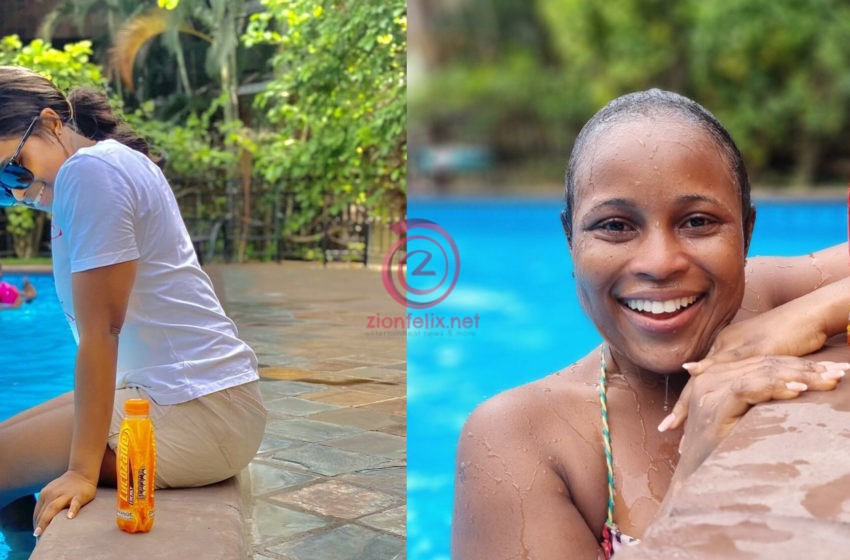 Fans React Happily As Berla Mundi Flaunts Perfect B0dy In A S@ssy Red B!k!ni As She Goes Swimming – Watch Video