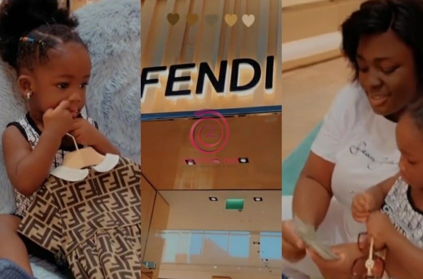 Tracey Boakye Blows Wads Of Dollars On Luxury Clothing For Her Daughter (Video)