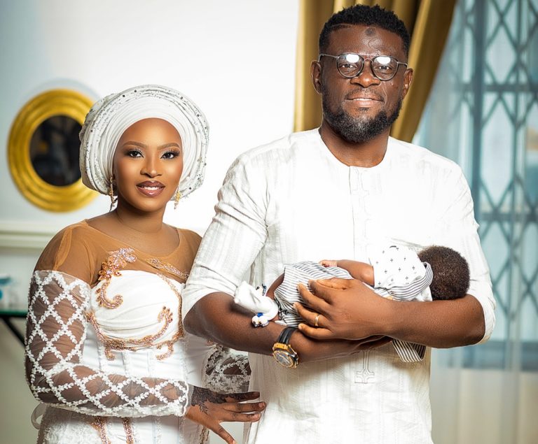 Photos: Fatau Dauda And Beautiful Wife Welcome Bouncing Baby Boy