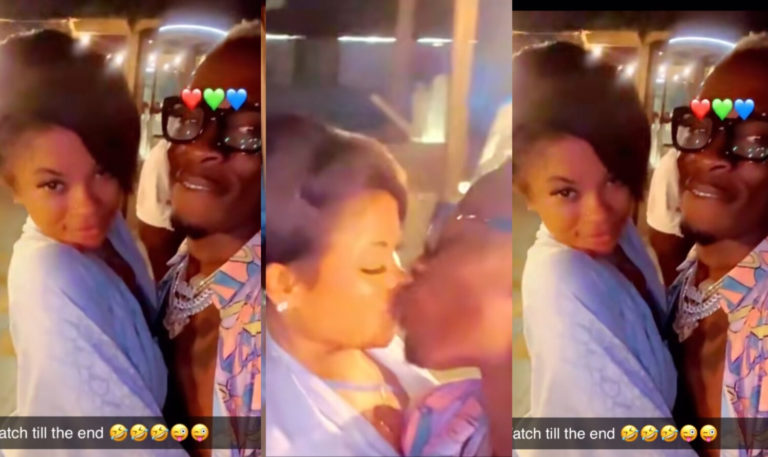 Shatta Wale Finally Shows Off His New Lover As He Spoils Her With Many Ki$$es In Their First Public Video