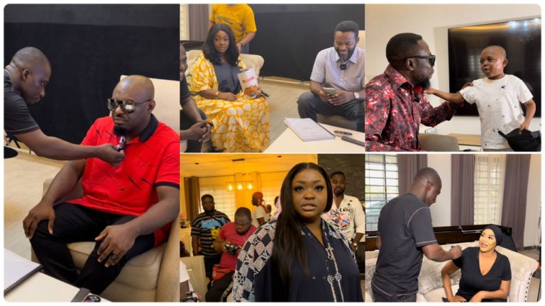 Lovely Scenes As Jackie Appiah, Adjetey Annan, Jim Ike, And Other Stars Are Spotted Shooting A Mind-blowing Movie
