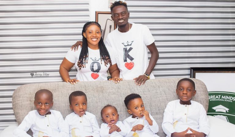 Lilwin Flaunts His New Wife And Shows Off All His Five Sons In Special Birthday Photos; Netizens React