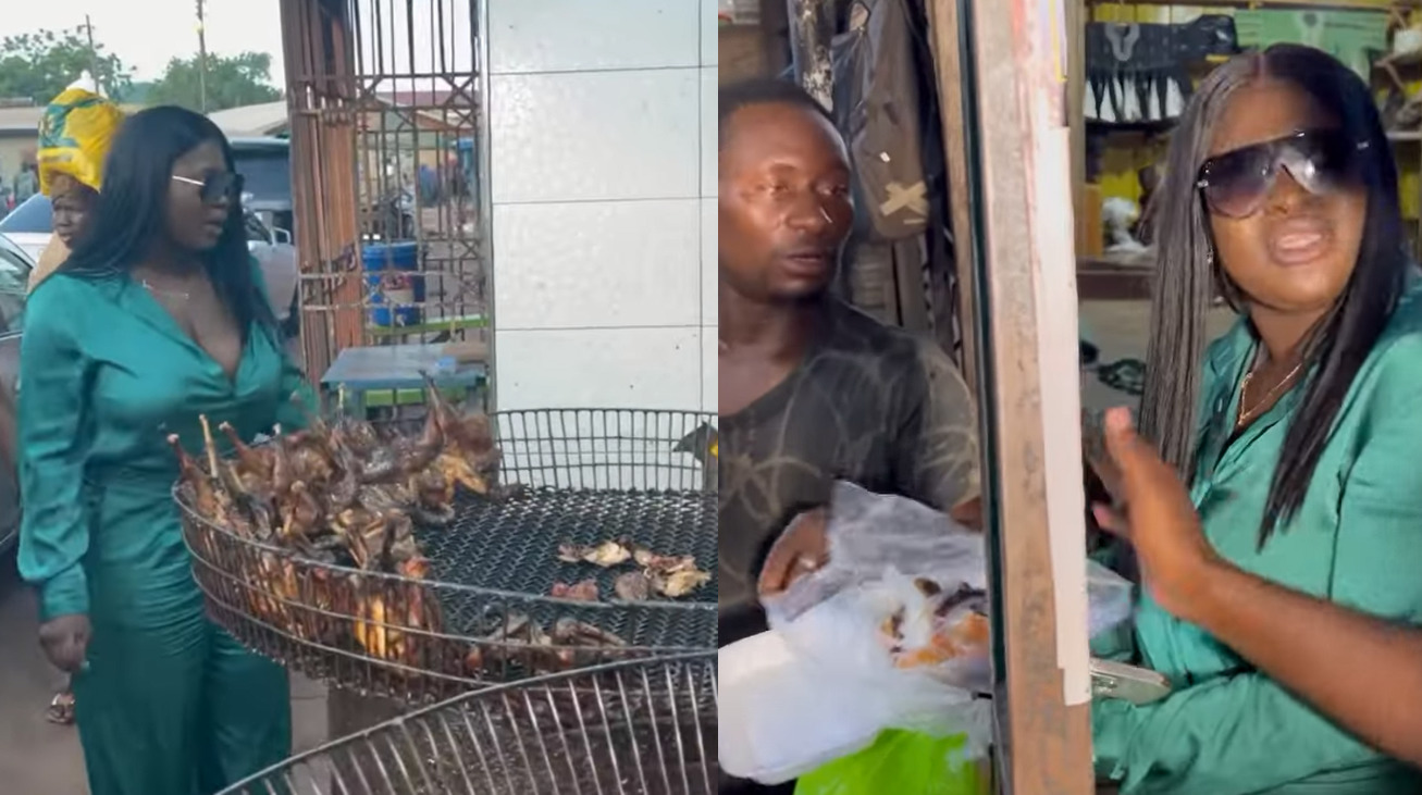 Disappointed Sista Afia ‘F!ghts’ Meat Seller In Tamale – Watch Video