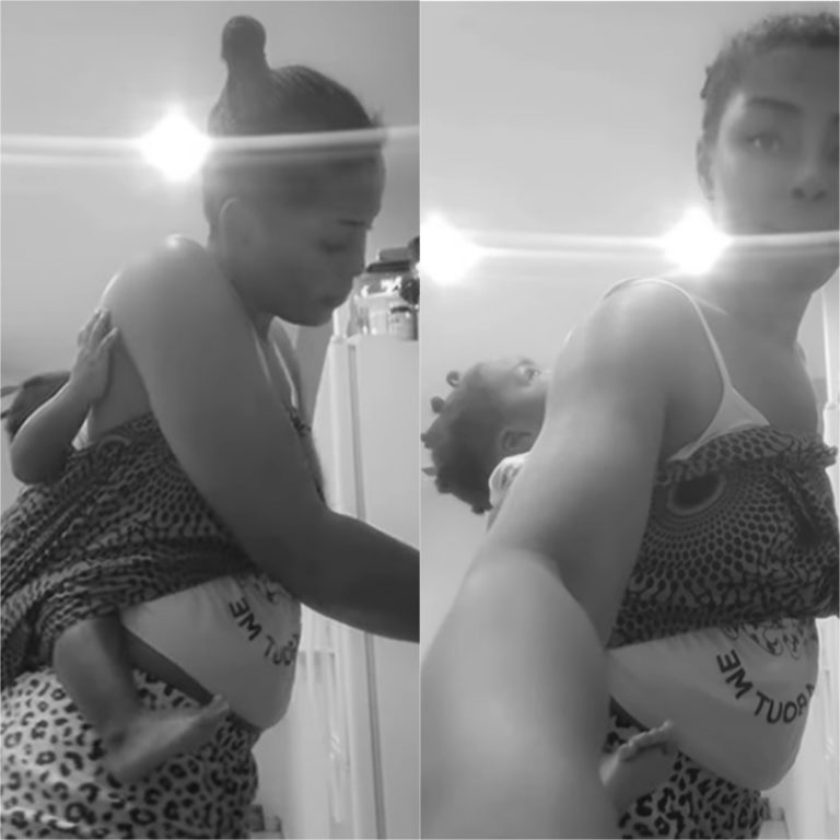Actress, Baby Blanche Shows The Face Of Her Baby Publicly For The First Time (Video)