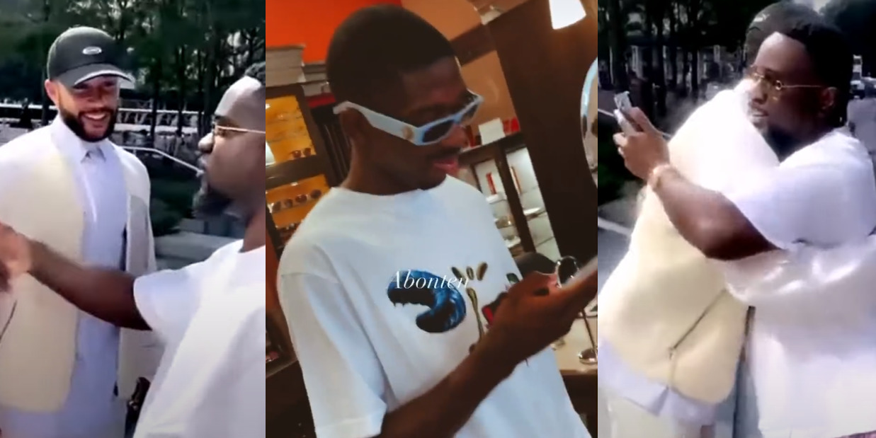 Sarkodie Hangs Out With Barcelona Football Stars, Memphis Depay, And Dembele In America – Watch Video