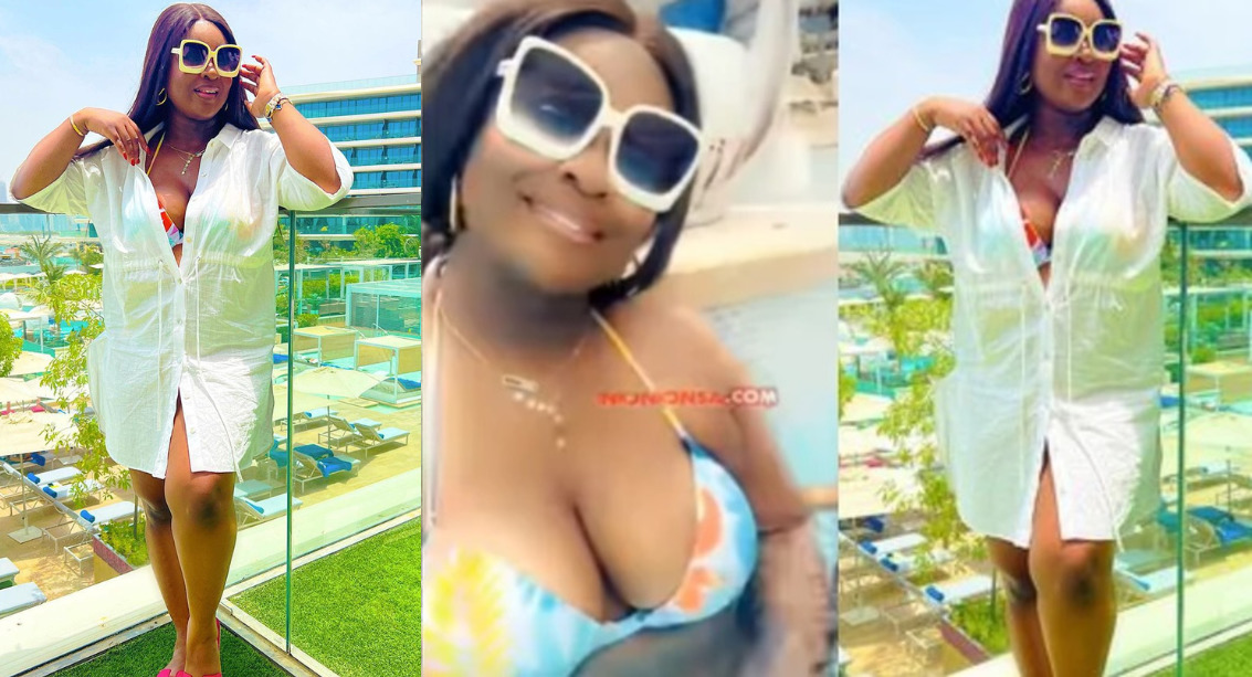 Jackie Appiah Sets Tongues Wagging As She Flaunts Her H0t B0dy In Bik!ni – Watch Video