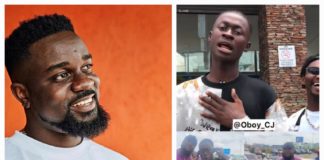 Oboy CJ Gets An iPhone From Sarkodie (Video)