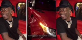 Shatta Wale Gets Customized Red And Black Brand New Range Rover As Gift On His Birthday – Watch Video