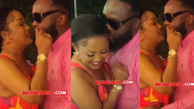 “God when” – Reactions as Mcbrown ch0ps serious love with hubby in public – Video causes massive stir online