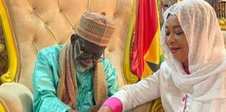 Gospel Musician, Stella Aba Seal Cuts Birthday Cake With The National Chief Imam As She Celebrates Her Special Day (Video)