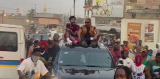 VIDEO: Black Sherif And Asake Get Fans In Frenzy As They Storm The Streets Of Nima