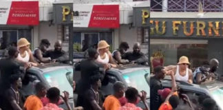 Kuami Eugene storms the streets of Accra with Rotimi ahead of his video shoot for ‘Cryptocurrency’