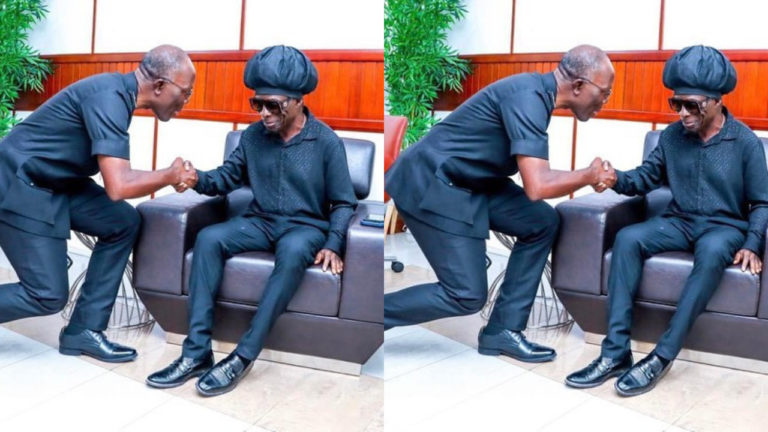PHOTOS: Legendary Highlife singer Kojo Antwi pays a courtesy call on IGP Dampare