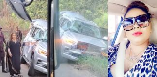 Nana Agradaa And Her Entourage Involved In An Acc!dent On Kumasi Road – Video