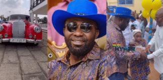 Osei Kwame Despite Shows Off His New Customized Vintage Car As He Gifts School Of The Deaf Ghc200,000 On His 61st Birthday