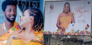 Romantic Tic Tac Mounts Giant Billboards Of His Wife In Accra And Kumasi To Celebrate Her On Her Birthday – Watch Video