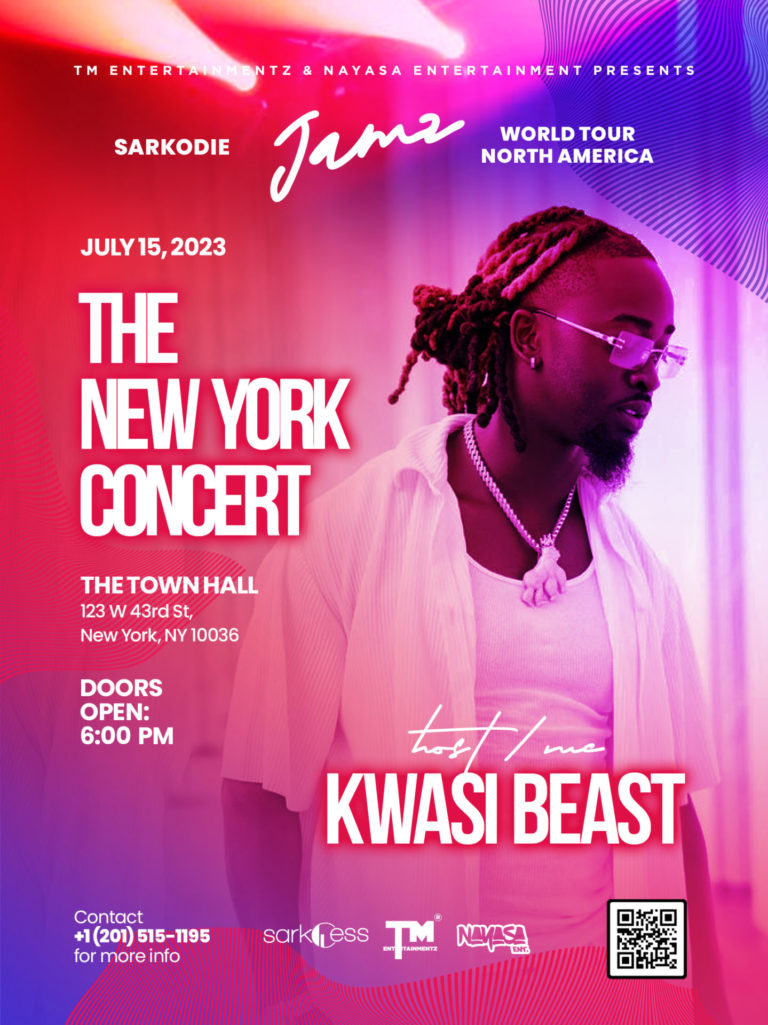TM Entertainmentz Announces Kwasi Beast And Ini Cash As MCs For Sarkodie’s New York JAMZ World Tour