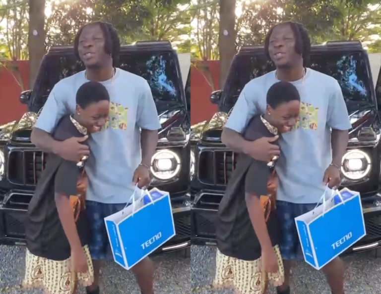 VIDEO: Stonebwoy Finally Finds Young Girl Seen In A Viral Video Singing His Song Word For Word And Surprises Her With Gifts