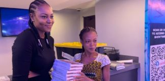 Watch Video Of The Shocking Moment Pretty Ghanaian Lady Bought 15 Copies Of Yvonne Nelson’s Memoir On The Spot