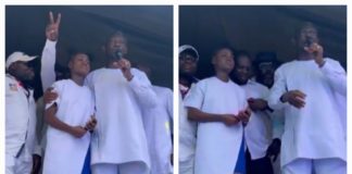 Agya Koo Shows Off His Daughter As He Outdoors His Mansion (Video)