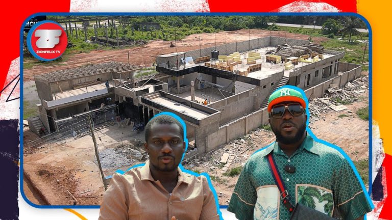 Nhyiraba Kojo Tours His Million Dollar Project In Cape Coast With ZionFelix (Video)